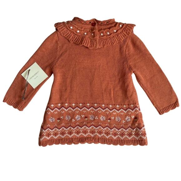 New Cynthia Rowley Baby Girl Fall Sweater Dress 3-6 Months - Picture 2 of 4